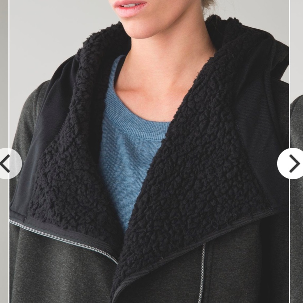 Lululemon Cozy Up Jacket Charcoal Gray Black Lightweight Coat Size 6 - Picture 8 of 17